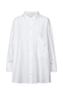 Rabens Saloner noah poplin oversized shirt white